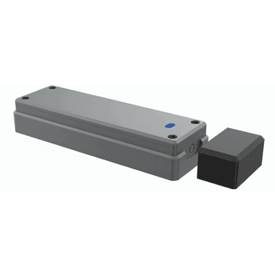 Sensor de Puerta Peatonal Inalámbrico / Tecnología Trio-Frequency Anti Interferencias / Alcance Magnético 25 mm / Batería 3.6V 2600mAh / Vida Útil 2 Años / Compatible con Puertas Seccionales y Batientes / Sensor H