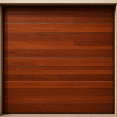 Puerta de Garage de Alta Calidad / Estilo Americano / Acabado Laminado PREMIUM / Color Madera Clara / 8x7 Pies.