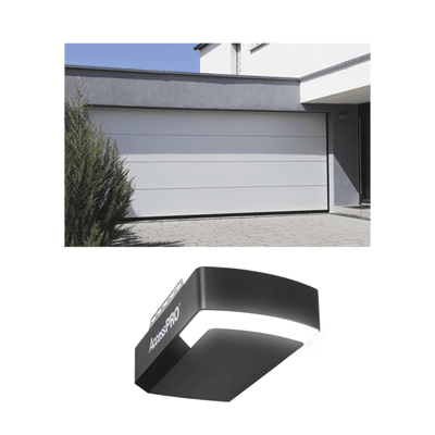 KIT COMPLETO Puerta D/ Garage 10x9 Pies / Lisa Linea Central / Color blanco / Insulada / Incluye Motor FS1000APPRT / 1/2HP / Fuerte/Silencioso/Luz LED/Motor DC .