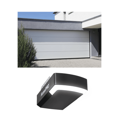 KIT COMPLETO Puerta D/ Garage 8x7 Pies / Lisa Linea Central / Color blanco / Insulada / Incluye Motor FS1000APPRT / 1/2HP / Fuerte/Silencioso/Luz LED/Motor DC .