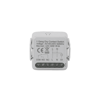 ZigBee Modulo switch relevador salida de Contacto Seco /  100-240V / 5A / 150W LED 