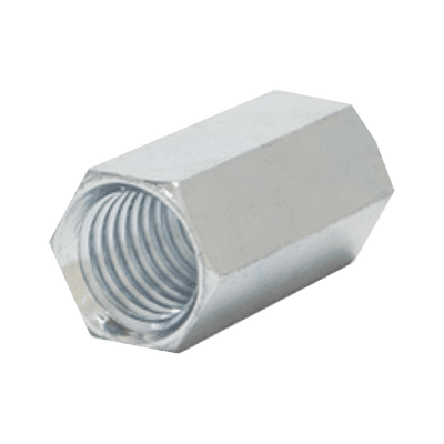 Cople hexagonal roscado cuerda máquina galvanizado de 15.9 mm (5/8")