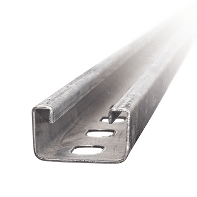 Unicanal Perforado 4 X 2 cm X 3 m / Calibre 14 / Galvanizado Electrolítico.