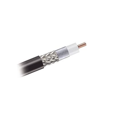 Cable Coaxial 90% de Blindaje, Certificación RoHS, Conductor de Cobre Revestido de Aluminio, 50 Ohms, Carrete de 300 Metros (984.25 Pies)