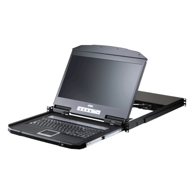Switch KVM LCD 16 Puertos | Monitor 18.5" LED 1366x768 | Control 256 Computadoras | USB-PS/2 Dual Interface | Touchpad Integrado | Rack 1U 