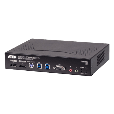 Extensor KVM over IP Dual Display 5K DisplayPort | Transmisión Sin Pérdidas Cero Latencia | Resolución 5120x2880 @ 30Hz | Dual SFP+ 10Gbps hasta 10 km | Redundancia de Energía y Red | Encriptación AES-256 | Gestió
