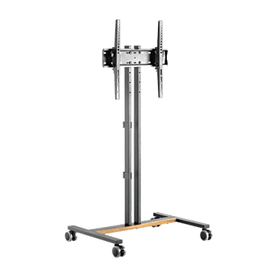 Soporte Móvil para Pantalla | Compatibilidad VESA 200x200 hasta  600x400 / Ruedas con Frenos / Ajuste de Altura y Ángulo / Soporte para TV de hasta 55 Pulgadas / Capacidad de Peso 35 kg