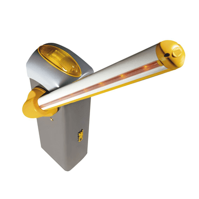 Kit de barrera GARD 4 con mástil Italiano / Izquierda y derecha configurable en campo / Incluye Iluminación LED Rojo/Verde / Pluma de 3.75 m / Cúpula con iluminación LED / Resorte Rojo CAME 