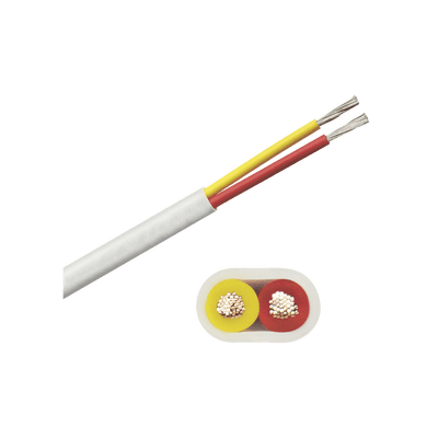 Rollo de cable plano grado marino calibre 14, de 2 conductores (rojo y amarillo) de 100 pies (30.48 m).