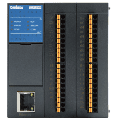 Módulo CPU L02M24P / Transistor Salida PNP / Ethernet Integrado / RS485*2 + RS232 / Puerto Type-C Descarga / Interfaz Micro SD / Puerto CAN / 24 E/S (12DI+12DO) / 8 Analógicas (4AD+4DA) / Hasta 512 Puntos I/O / Capacidad Programa 32k Pasos /