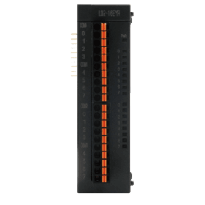 Módulo de Expansión PLC / 16 Salidas Relevador / Contacto Seco AC-DC / 250V AC - 30V DC / 2A por Canal / Terminales Push-type / Montaje Riel DIN