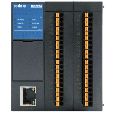 PLC Controlador Lógico Programable / CPU Dual 32-bit / 12 Entradas Digitales / 12 Salidas Transistor / 4 Entradas Analógicas / 4 Salidas Analógicas / Ethernet + CAN + RS485 / Control de Movimiento 200KHz / Expansión 31 M&oa