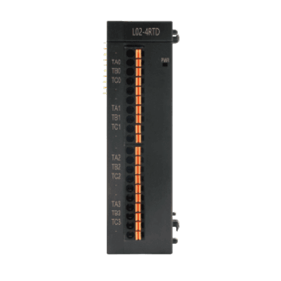 Módulo de Expansión de Temperatura / 4 Canales PT100 / Alta Precisión ±0.2% / Resolución 0.1°C / Diseño Slim 25 mm (0.98 in) / Versión S con Estabilidad Térmica