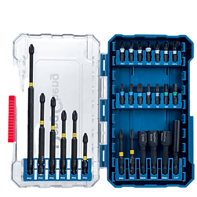 Juego de 26 de Puntas de Destornillador de impacto, Entrada Hex. 1/4"