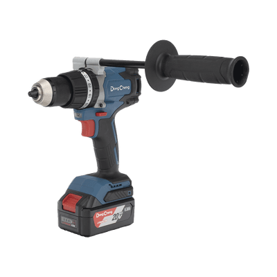 Rotomartillo / Taladro Inalámbrico sin carbones de 20V, incluye 2 Baterías de 4.0Ah, Cargador y Maletín.