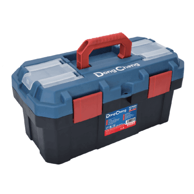 Caja de plástico Reforzada de 19 in. para Herramientas.