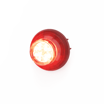 Estrobo Oculto de 12 LED, Rojo/Azul, Bisel Negro, Lente Transparente