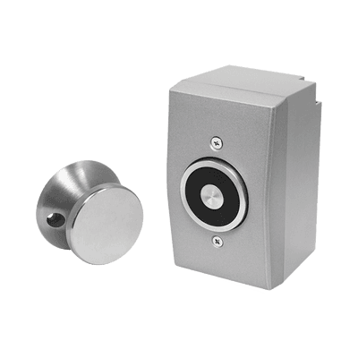 Door Holder / Magnético /  Con Montaje Superficial / 33 LBS / Uso Interior / Sin Magnetismo Residual / 3 Voltajes de Operacion