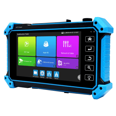 Tester de Vídeo | Prueba de Cámara Analógica | Prueba de Cámara IP | Prueba Audio por Coaxitron TVI/CVI/AHD | Soporta ONVIF| 8K/4k | H.264 y H.265 | Entrada VGA | Entrada HDMI | UTP/RJ45 TDR | Detecta y Analizar puertos LLDP/CD