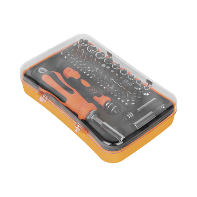 Juego de Puntas y Accesorios con 65 piezas. Doble Maneral. 