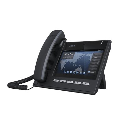Teléfono IP Ejecutivo Para 6 Líneas SIP con Video Conferencia HD720, Pantalla Multi-Touch, Voz HD y Conferencia de 10 vías con Soporte Para PoE