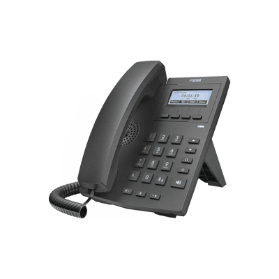 Teléfono IP empresarial para 2 lineas SIP con pantalla LCD 128 x 48 Px y conferencia de 3 vías, PoE