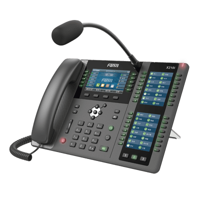 Teléfono empresarial IP hasta 20 lineas SIP, micrófono exterior, 106 botones DSS, Bluetooth integrado para diademas, puertos Gigabit, soporta recepción video, PoE