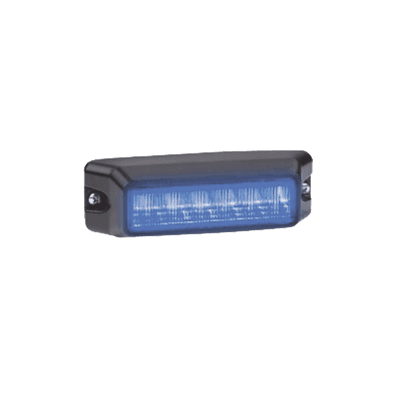 Luz auxiliar de 6 LED, Flasher Integrado, Color Azul, Mica Transparente