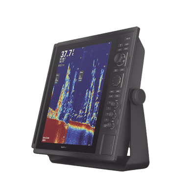 Pantalla Náutica GPSMAP 15" / Resolución XGA 1024x768 / Dual-Frequency Sonar 50/200 kHz / CHIRP Sonar Built-in / ClearVü y SideVü / Compatible con NMEA 2000 y 0183 / 2 Ranuras SD / IP26/IP27