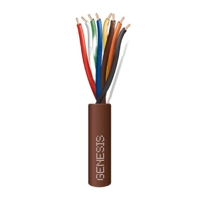 Bolsa de 38 Metros (124.67 Pies) / Alambre de Cobre / 8 x 20 AWG / Tipo CL2 / Para Interior / Color Café / Para Aplicaciones de Alarmas de Intrusión y Automatización