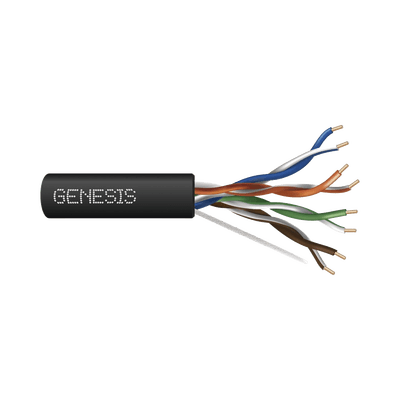 Bobina de Cable de 305 Metros UTP Cat6 RISER / Color Negro / UL, CMR SPNLS, Probado a 350 Mhz / Para Aplicaciones de CCTV, Redes de Datos, IP megapixel, Control RS485