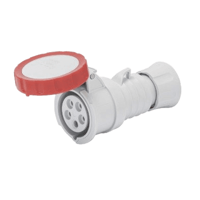 BASE MÓVIL RECTA HP - IP66/IP67/IP68/IP69 - 3P+N+T 16A 380-415V 50/60HZ - ROJO - 6H - CONEXIONADO DE TORNILLO