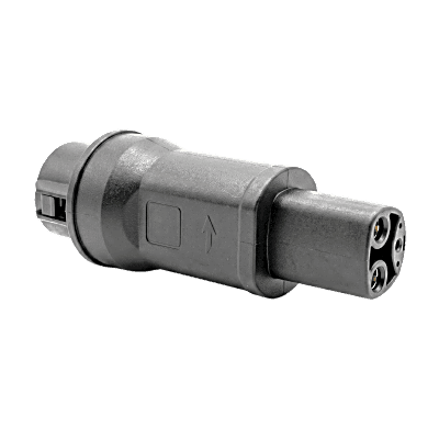Adaptador de Conector EV / Entrada Tipo 1 (SAE J1772) / Salida NACS / 7 kW / 32 A / 220 V AC / Monofásico / Uso Interior y Exterior