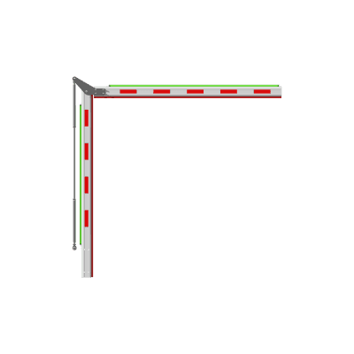 Brazo Articulado 4 mts (2+2) con Iluminación para Barreras Hikvision Serie DS-TMG320
