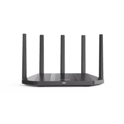Router Inalámbrico / Wifi 6 / Hasta 1800 Mbps / MESH / Doble Banda AC (2.4 GHz y 5 GHz) / 4 Puertos 1000 Mbps /  5 Antenas Omnidireccional / Interior / Beamforming Optimizado /  Administración Gratuita desde la Nube