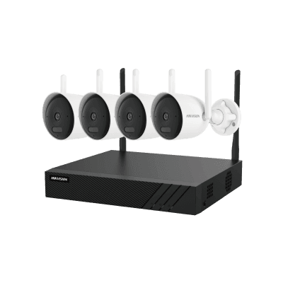 Kit IP Inalámbrico 4 Megapixel / NVR 4 Canales / 4 Cámaras Bala para Exterior / 1 HDD de 1 TB / Modo Repetidor