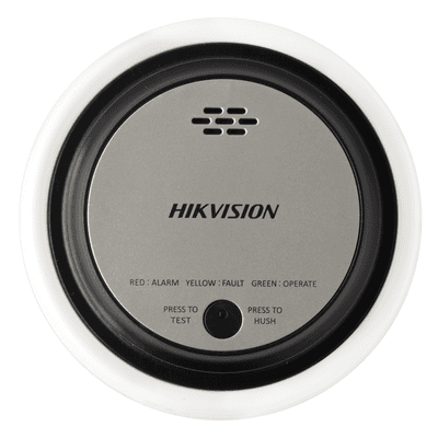 (HikFire) Detector de Humo Fotoeléctrico / Tecnología Dual de Luz / Alerta de ≥85 dB@3 m / Batería de Litio / Instalación en Techo