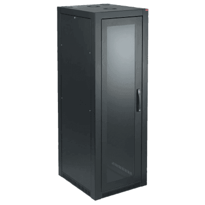 Gabinete Sísmico, 45U, 2134 x 800 x 900 mm, Acero 1.9 mm, Negro RAL 9005, Montaje 19/23 Pulgadas, Sistema Cerrojo 3 Puntos, Enfriamiento Pasivo, Zona Sísmica 4