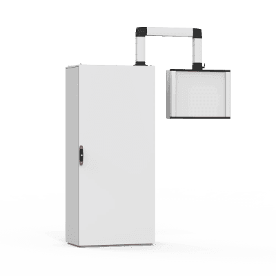 Gabinetes para pantalla HMI Industrial de Acero / 400x600x210 mm (15.7x23.6x8.3 in) / IP55 IK10 / Compatible con Montaje de Brazo Oscilante / Placa Frontal Removible