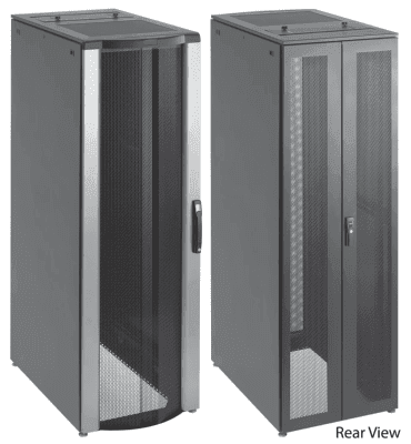 Gabinete Rack para Servidores ProLine FloTek 42U 2000x600x1200 mm, Acero Negro, Puertas Perforadas, Flujo de Aire Pasivo, Incluye Paneles Laterales