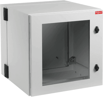 Gabinete Rack ProTek 19U, Bisagra Doble, Ventana de Vidrio, Tipo 4 12, Acero Gris RAL 7035, 922x600x610 mm, Montaje Pared