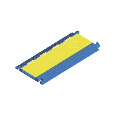 Protector para Cables de 5 Canales Truk Trak / Dimensiones 914 x 508 x 58.6 mm (35.98 x 20 x 2.31 Pulgadas) / Color Azul y Amarillo.