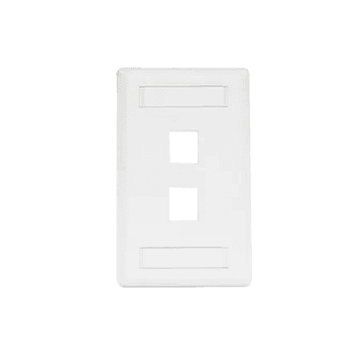 Placa Frontal para 2 Puertos Teléfono/Datos/Multimedia/ Color Blanco