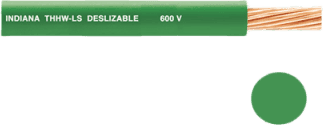 Cable Eléctrico Verde / 12 AWG / THW-LS / THHW-LS / Deslizable / 600 V / NMX-J-010-ANCE / Temperatura 90°C / Cobertura PVC