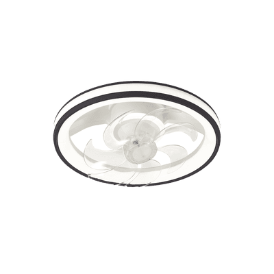 Ventilador de Techo con Luminario LED de  110 V CA 50/60 Hz /  88 W /4500 Lm / 6500 - 4 000 - 2 700 K /3 Tonos de Luz / 501 mm / 6 Velocidades / Dimeable / Color Blanco y Negro.