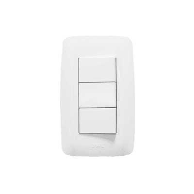 Apagador Triple de 127 V ~60 HZ 10 A / Color Blanco.