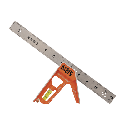 Escuadra Especial de 12 Pulgadas, con Bordes de 45° y 90° y Regla Magnética. Ranura en V para Diámetro de Tubo Conduit 