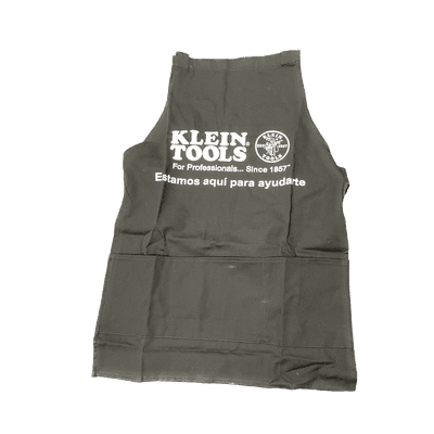 Mandil de Lienzo para Parrillero Experto. Color Negro y Grabados en Blanco