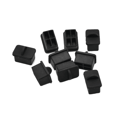 Bolsa con 25 Piezas de Protectores Anti-Polvo para Puerto SFP, Color Negro