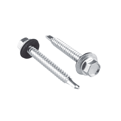 Tornillo - Pija cabeza hexagonal con rondana y punta de broca #14 x 1-1/2", 50 piezas.